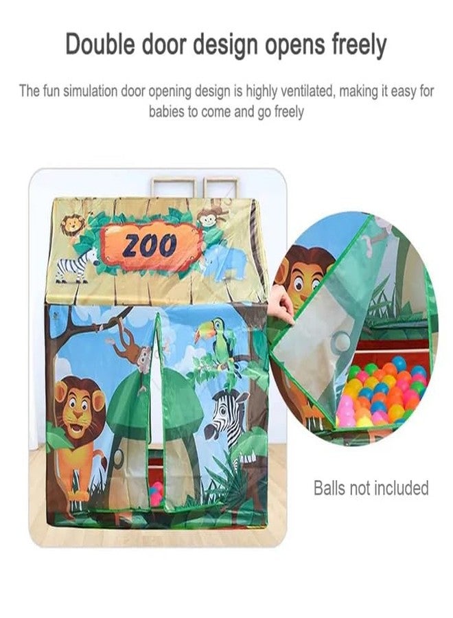 Zyamalox Explore The Jungle With Kids Tent House for Boys and Girls, Animal Print Tent for Magical Playtime Fun - Image 4